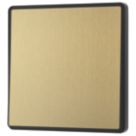 British General Evolve 20A 16AX 1-Gang Intermediate Light Switch Satin Brass