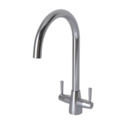 ETAL Wick Twin Lever Kitchen Mixer Tap Polished Chrome