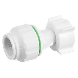 Flomasta Twistloc Plastic Push-Fit Straight Tap Connector 22mm x 3/4" 2 Pack
