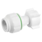Flomasta  Plastic Push-Fit Straight Tap Connectors 22mm x 3/4" 2 Pack