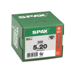 Spax Blax PZ Countersunk Self Drilling Wood Screws 5mm x 20mm 200 Pack