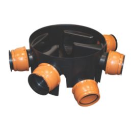 FloPlast Push-Fit 5-Inlet Adjustable Inspection Chamber Base 450mm
