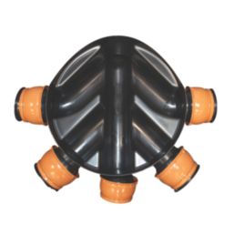 FloPlast Push-Fit 5-Inlet Adjustable Inspection Chamber Base 450mm
