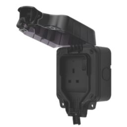 British General  IP66 13A 1-Gang SP Weatherproof Outdoor Switched Socket