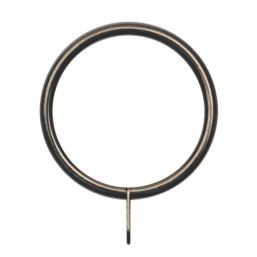Renaissance Black Nickel Metal Curtain Rings 28mm 8 Pack