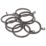 Renaissance Black Nickel Metal Curtain Rings 28mm 8 Pack