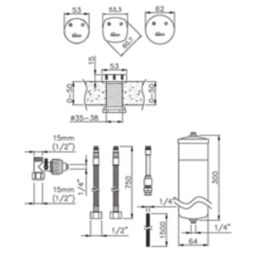 Abode Swich Round Tap Filter Converter Brushed Brass