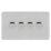 Schneider Electric Lisse Deco 4-Gang 2-Way  Dimmer Switch  Polished Chrome