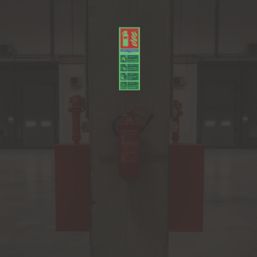 Essentials  Photoluminescent "Fire Extinguisher Dry Powder" Sign 300mm x 100mm