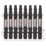 Bosch  1/4" 65mm Hex Shank TX25 Impact Control Double-Ended Screwdriver Bits 8 Piece Set
