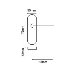 Smith & Locke Blyth Fire Rated Latch Lever Door Handles Pair Polished Chrome
