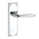 Smith & Locke Blyth Fire Rated Latch Lever Door Handles Pair Polished Chrome
