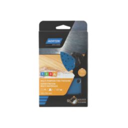 Norton  A203F 180 Grit 11-Hole Punched Multi-Material Sanding Sheets 100mm x 150mm 5 Pack