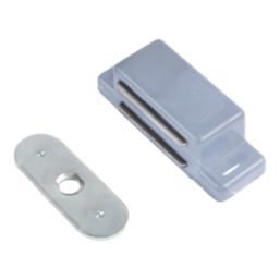 Essentials 2-Hole Magnetic Cabinet Catch Grey 41mm x 16mm 10 Pack