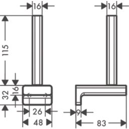 Hansgrohe AddStoris Spare Toilet Roll Holder Brushed Bronze