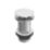ETAL Unslotted Ceramic Push Button Basin Waste White 70mm