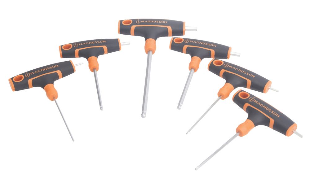 Magnusson Metric THandle BallEnd Hex Key Set 6 Pcs Screwfix