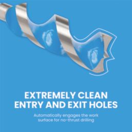 Spyder Stinger Hex Shank Double-Flute Auger Wood Drill Bit Set 4 Pieces