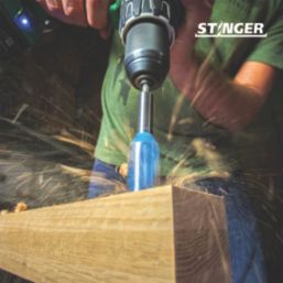 Spyder Stinger Hex Shank Double-Flute Auger Wood Drill Bit Set 4 Pieces