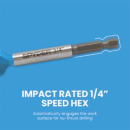 Spyder Stinger Hex Shank Double-Flute Auger Wood Drill Bit Set 4 Pieces