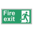 Essentials  Non Photoluminescent "Fire Exit Man Right" Sign 150mm x 300mm