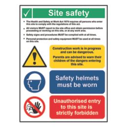 Essentials  "Site Safety" Notice Sign 400mm x 300mm
