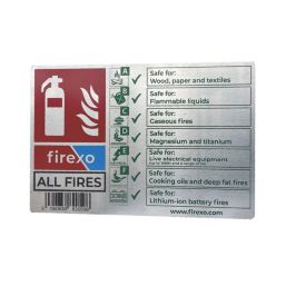 Firexo  Non Photoluminescent Fire Extinguisher Sign 100mm x 150mm