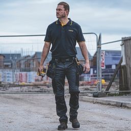 DEWALT Green Bay Polo Shirt Black Large 42-44" Chest