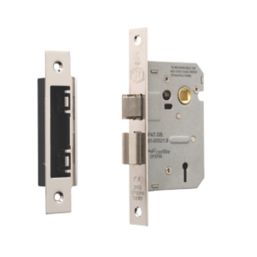 Smith & Locke Fire Rated  3 Lever Polished Chrome Architectural Sash Lock 65mm Case - 44mm Backset