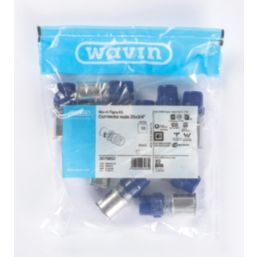 Wavin Tigris  Multi-Layer Composite Press-Fit Adapting Male Couplers 0.75" x 25mm 10 Pack