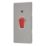 Contactum Lyric 45A 1-Gang DP Control Switch Brushed Steel with Neon with White Inserts