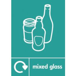 Essentials  Mixed Glass Recycling Sign 297mm x 210mm