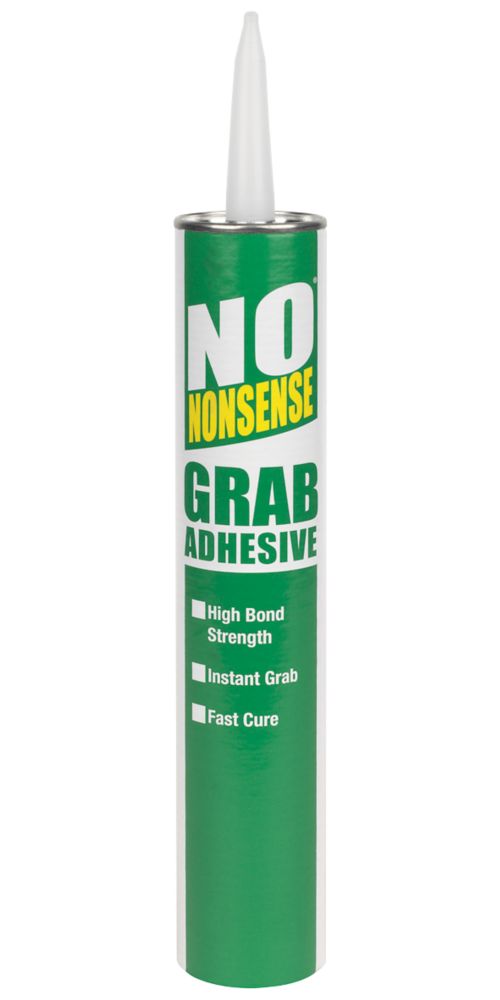No Nonsense Solvented Grab Adhesive Buff Green 350ml Screwfix