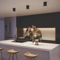 Sylvania SylDownlight White LED Smart Surface Mounted Spotlight Black 11W 400lm