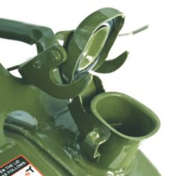Faithfull Carbon Steel Jerry Can Green 20Ltr