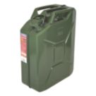 Faithfull Carbon Steel Jerry Can Green 20Ltr