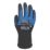 Wonder Grip WG-422 Bee-Smart  General Handling Gloves Black/Blue Small