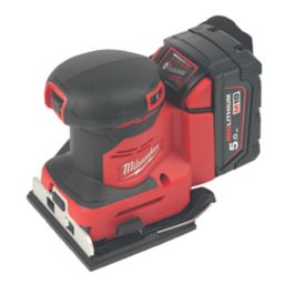 Milwaukee M18BQSS-502B 18V 2 x 5.0Ah Li-Ion RedLithium  Cordless Sheet Sander