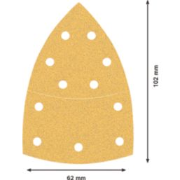 Bosch Expert C470 80 Grit 11-Hole Punched Multi-Material Sandpaper 102mm x 62mm 10 Pack