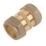 Flomasta  Brass Compression Equal Couplers 22mm 10 Pack