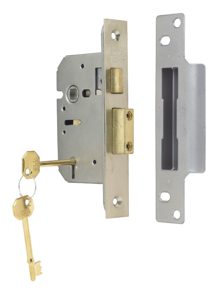 ERA 5 Lever Satin Nickel 5-Lever Mortice Sashlock 64mm Case - 44mm ...