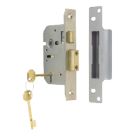 ERA  5 Lever Satin Nickel Mortice Sashlock 64mm Case - 44mm Backset