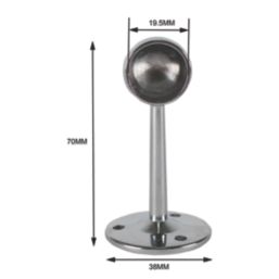 Essentials Rail End Brackets Polished Chrome 19mm 2 Pack