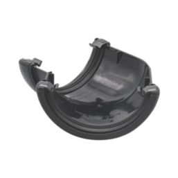 FloPlast Cast Iron Effect uPVC 135° Half Round Gutter Angle Black 112mm
