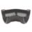FloPlast Cast Iron Effect uPVC 135° Half Round Gutter Angle Black 112mm