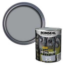 Ronseal 750ml Steel Grey Gloss Anti Corrosive Metal Paint