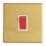 Contactum Lyric 32A 1-Gang DP Control Switch Brushed Brass  with White Inserts