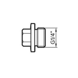 Flomasta Male Flanged Plug 1/4" x