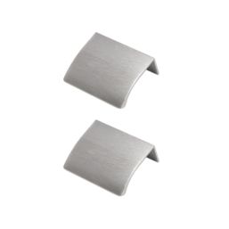 Essentials Pequin Strip Cabinet Handle Brushed Nickel 50mm 2 Pieces
