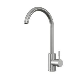 ETAL Tivoli Single Lever Kitchen Mixer Tap Brushed Steel Finish